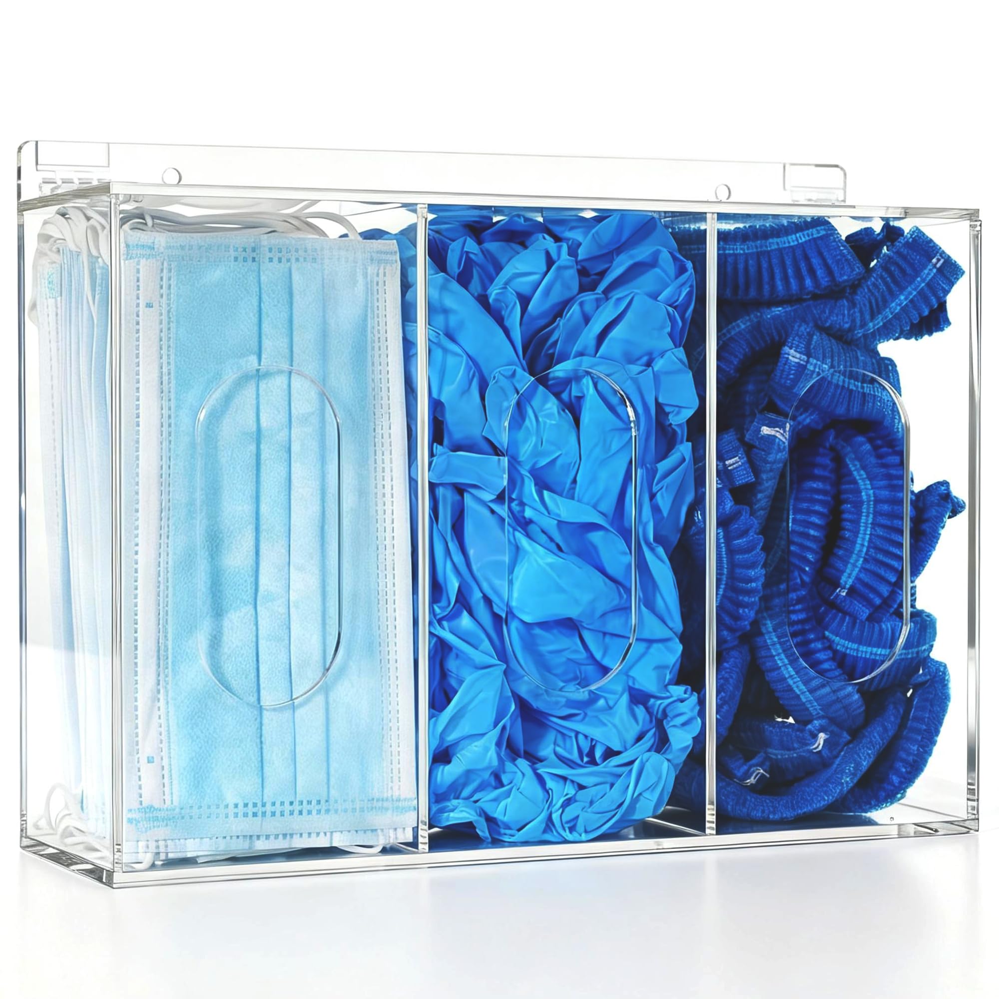 Aphbrada Hairnet & Shoe Cover Dispenser Triple Disposable Mask